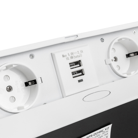 Spacetronik SPS-D24W V2 Arbeitsplattensteckdose Öffnung