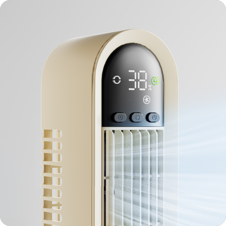 Wentylator biurkowy z rotacją Airpuff 4 biały