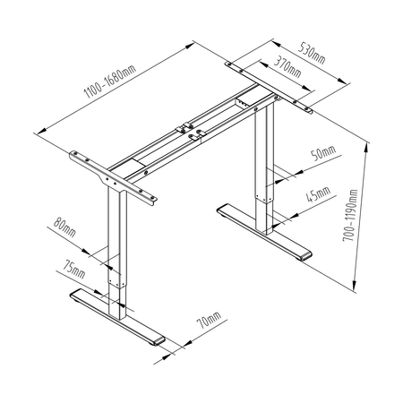 Elektrischer Schreibtischständer SPE-214RB
