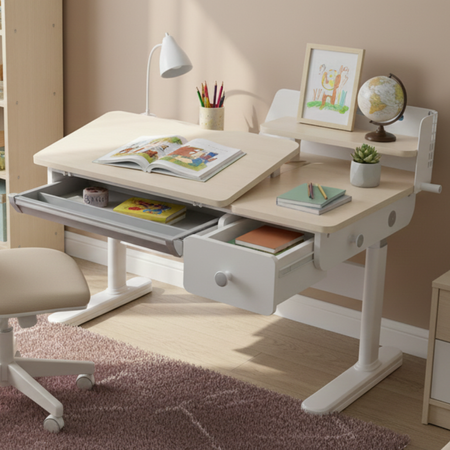 Biurko dziecięce SPEX110WL 120×65 cm regulowane 56–75 cm