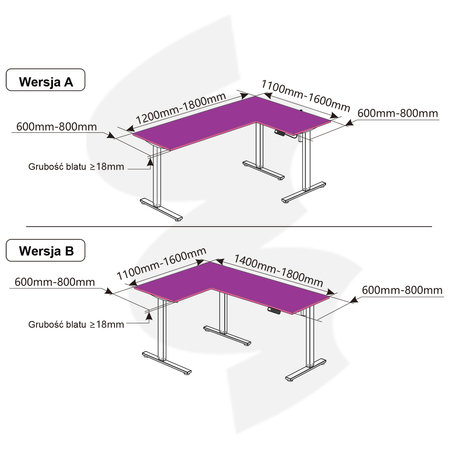 Elektryczny stelaż biurkowy Spacetronik SPE-123LB