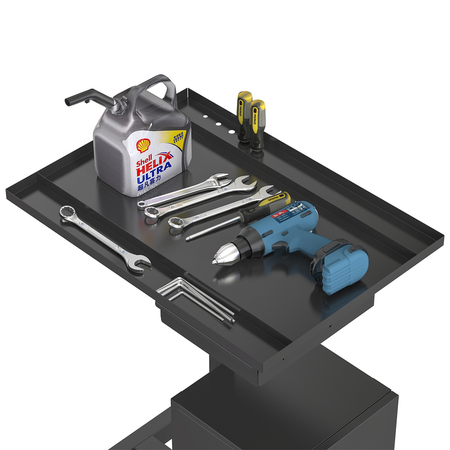 Wózek warsztatowy z szafką zamykaną kluczem SPC141