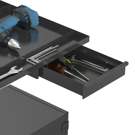 Wózek warsztatowy z szafką zamykaną kluczem SPC141