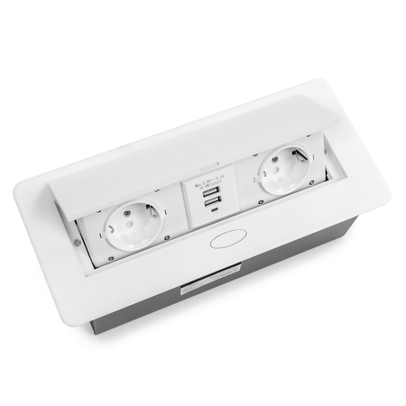 Spacetronik SPS-D24W V2 Arbeitsplattensteckdose Öffnung