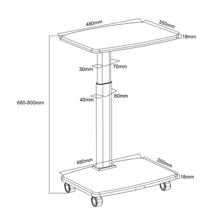 Stolik regulowany Spacetronik Buddy 12