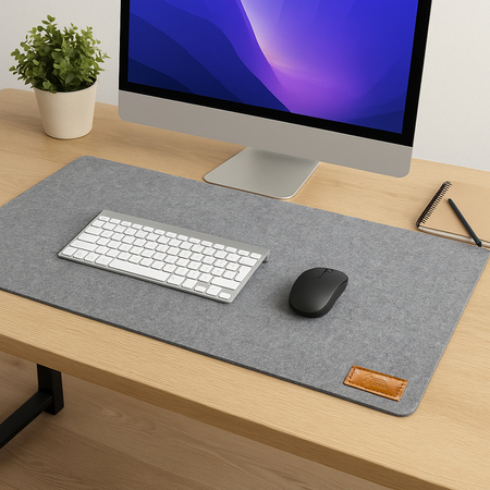 Mata filcowa na biurko ciemnoszara 80x40cm SPB062