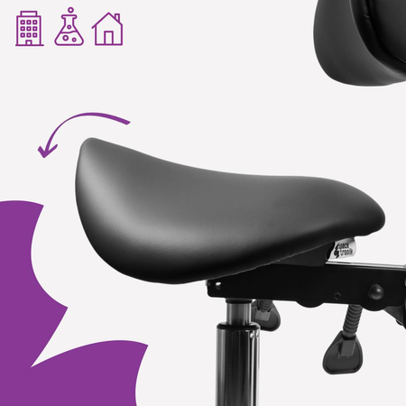 Ergonomiczny hoker regulowany SELLA czarny