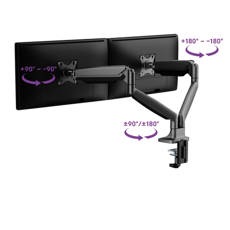 Halterung für 2 Monitore Spacetronik SPA-S120B
