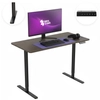 Spacetronik Moris 121BT 120x60 elektrischer Schreibtisch, Gestell schwarz, Platte dunkles Holz
