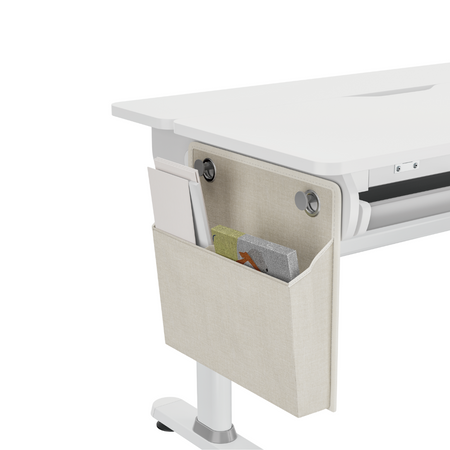 Zestaw Spacetronik: biurko regulowane 100×60  + krzesło dziecięce z podnóżkiem + nadstawka z pegboardem