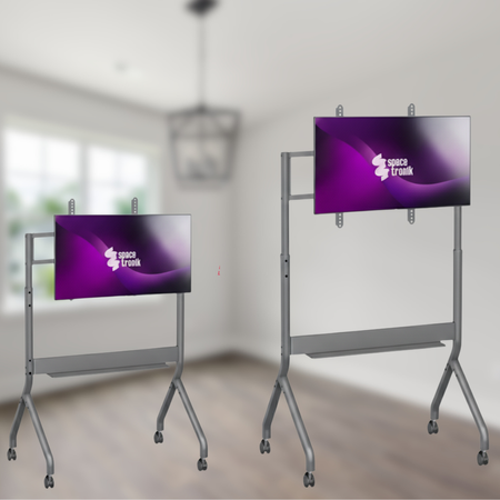 Mobilny Stojak TV SPET05G z Elektryczną Regulacją dla Ekranów 55–90 cali