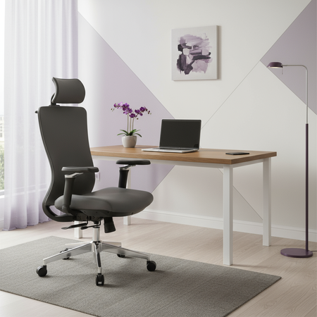 Regulowany Fotel biurowy obrotowy 5D MAURO Czarny