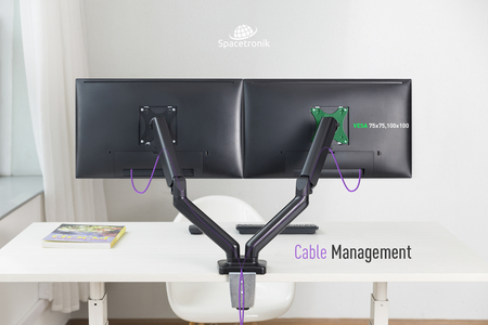 Gashalter für zwei Spacetronik SPA-G120 Monitore