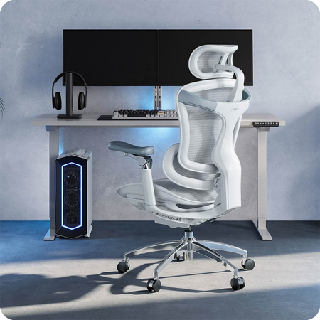 Zestaw Fotel biurowy obrotowy Doris 40 Szary z Matą ochronną