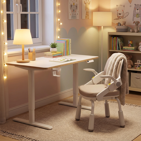 Zestaw biurko elektryczne regulowane Spacetronik SPEX123WM i krzesło regulowane SPCXD11