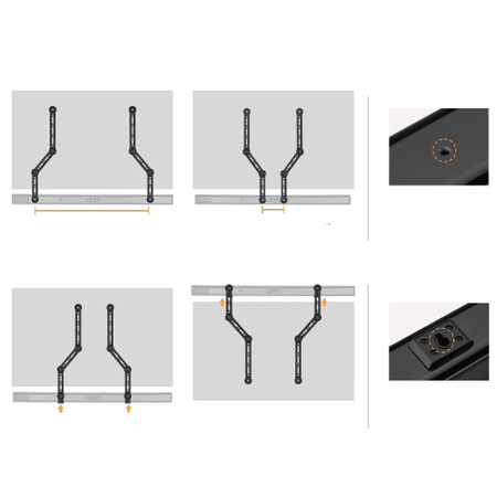 Soundbar-Halterung für unter/über TV Spacetronik SPB-030
