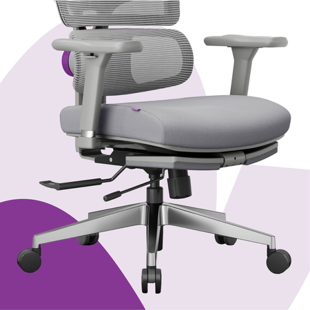 Ergonomiczny fotel Spacetronik LUMBO 44 Szary