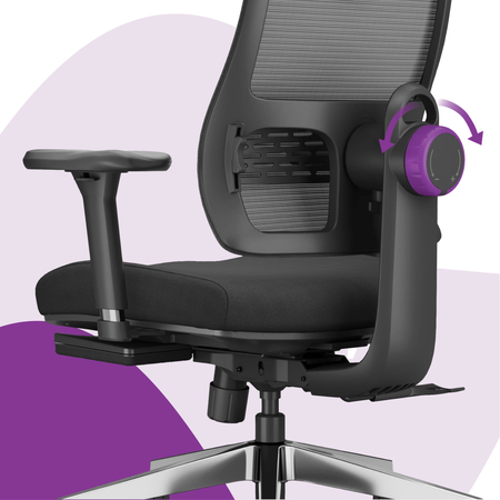 Fotel z podnóżkiem Spacetronik LUMBO 22 Czarny