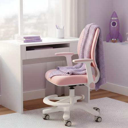 Fotel ergonomiczny dziecięcy Spacetronik SPC-XD-19P Różowe