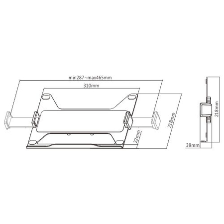 Laptophalterung einstellbar für VESA-Löcher SPB-002B