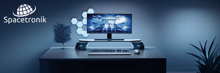 Audioständer mit Lautsprechern für 70cm Monitor