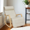 Krzesło bujane z podnóżkiem SPC-RIVA-01 Beżowe