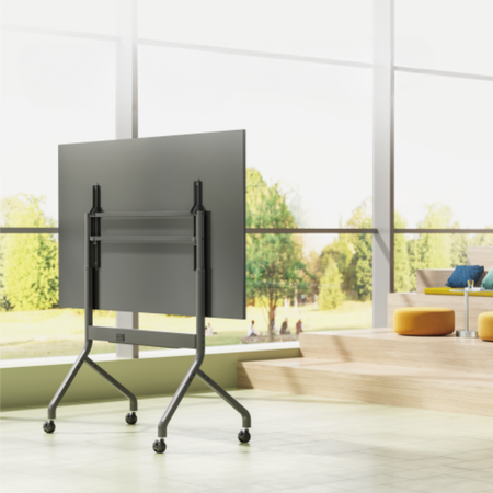 Mobilny Stojak TV SPET05G z Elektryczną Regulacją dla Ekranów 55–90 cali