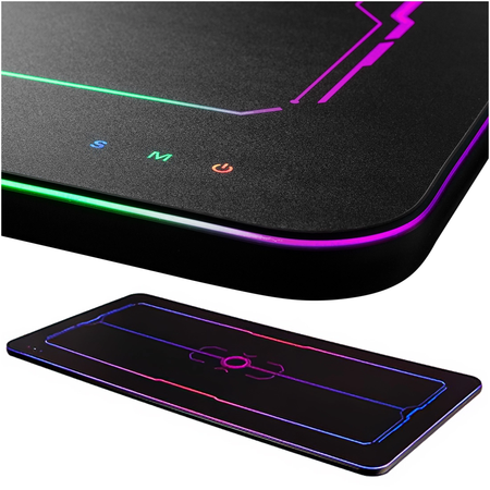 Zestaw gamingowy RGB: biurko elektryczne z regulacją + fotel ARON 120x60