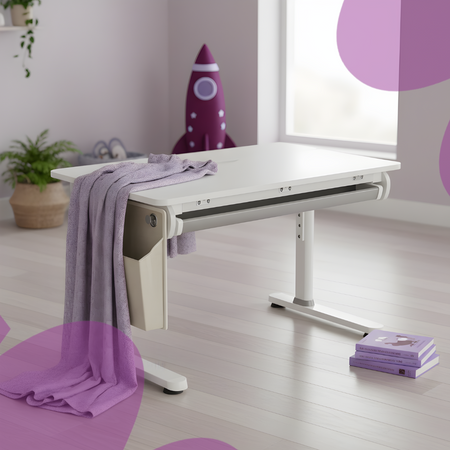 Zestaw: biurko regulowane SPEX108WG + ergonomiczne krzesło dla dziecka