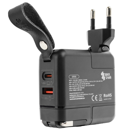 Adapter podróżny USB 4w1 GaN 65W Spacetronik SR105