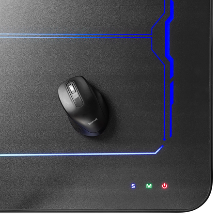 Zestaw gamingowy RGB: biurko elektryczne z regulacją + fotel ARON 120x60