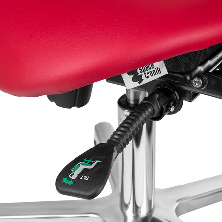 Ergonomiczny hoker regulowany SELLA czerwony