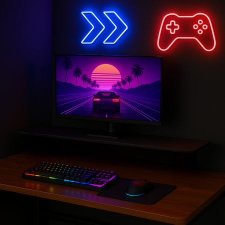 Szeroka półka nad biurko HUGEL11 Czarna 80 cm