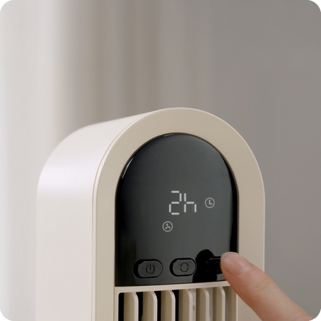 Wentylator biurkowy z rotacją Airpuff 4 biały