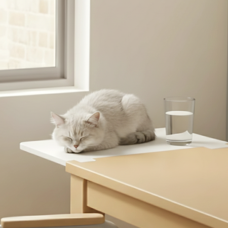 Półka dla kota na biurko Spacetronik SPB132W 69×24 cm