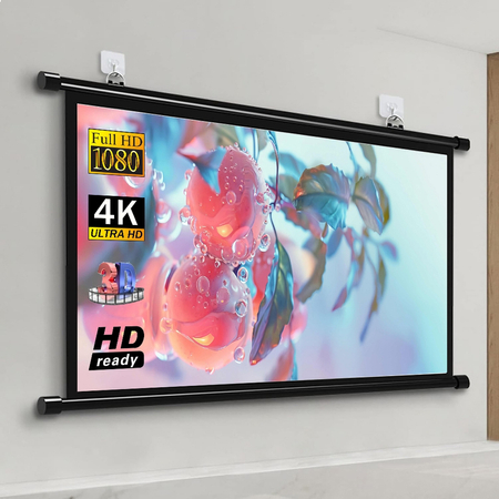 Projektorowy ekran ścienny prosty 92 cali 16:9