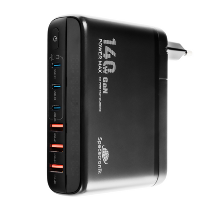 Stacja ładowania 140W GaN SR103 LED 6 USB PD+QC3.0