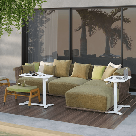 Regulowany stolik na kółkach Buddy czarny drewno