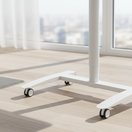 Białe stanowisko robocze regulowane gazowo 70x50 SPR BUDDY 22 MWW