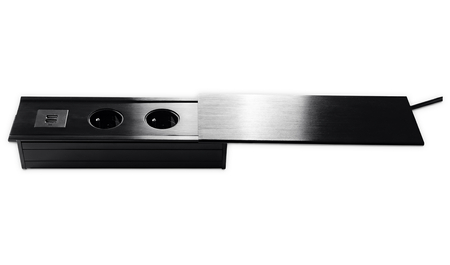 Spacetronik SPS-S24B Schiebetisch-Steckdose