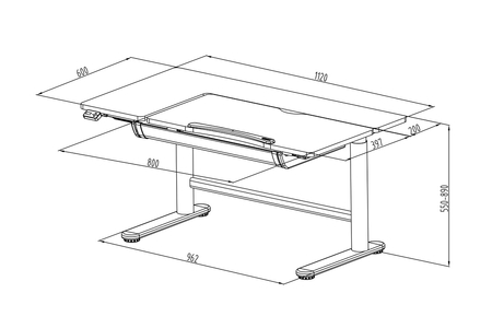 Zestaw biurko elektryczne z krzesłem dla dziecka Spacetronik SPE-X116W