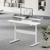 Mobile Dual-Motor Sit-Stand Desk Shelf Drawers    
