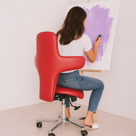 Ergonomiczny hoker regulowany SELLA 4 biały