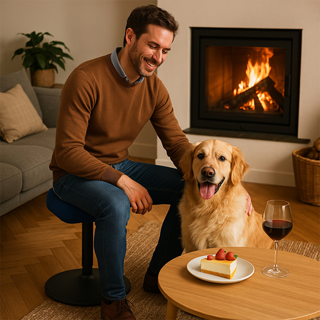 Zippy active ergonomische Hocker (weiß und grau)