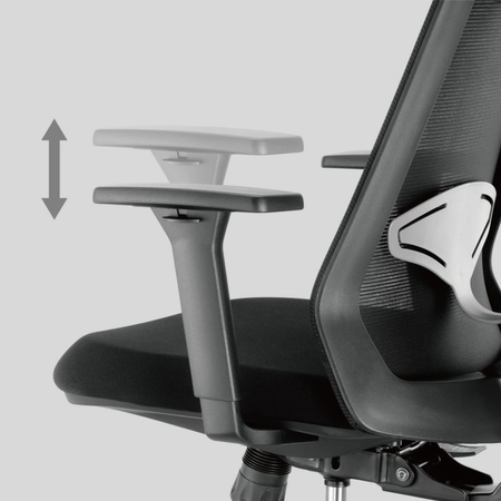 Zestaw podwójne biurko elektryczne Spacetronik Pure Black z fotelami