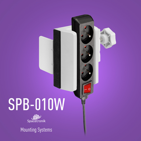 Spacetronik SPB010W Steckdosenleistenhalter