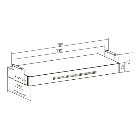 Under-Desk Storage Drawer Shelf USB Large Black