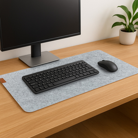 Mata filcowa z korkiem jasnoszara 80x40cm SPB063