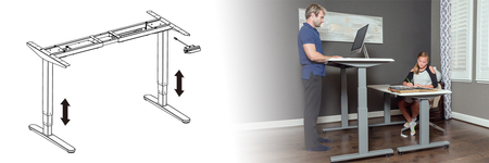 Elektrischer Schreibtischständer SPE-214AG USB