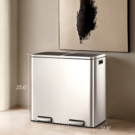 Funky Trash Can Silver Black Spacetronik Podwójny